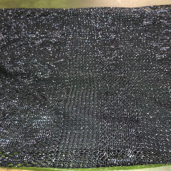 Jessica Howard Vintage 90s Maxi/Formal Dress, Black w/Blue Metallic Thread SZ 10 - Picture 11 of 13